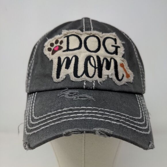 KBETHOS Women's Dog Mom Strapback Hat Gray Adjustable Patch Logo - Picture 2 of 13